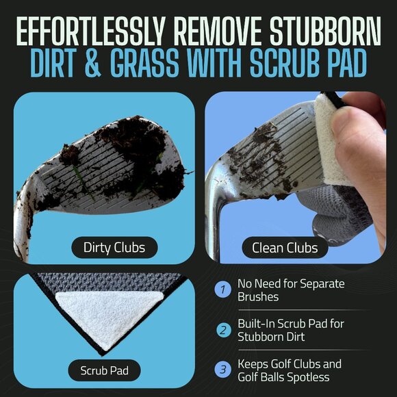 Magnetic Golf Towel & Magnetic Landing Pad For All Golf Bag Styles - Picture 4 of 5